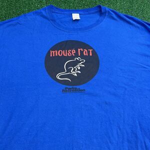 Parks & Recreation Mouse‎ Rat Circle Men's Graphic T-Shirt Blue Size 2XL
